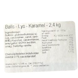 Fyldt chokoladekugle med karamel