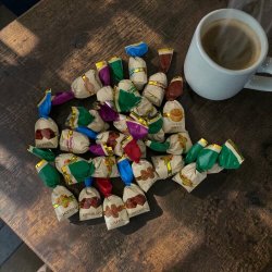 Bolsjer: Mangini fyldte frugtbolsjer stor pose 250g
