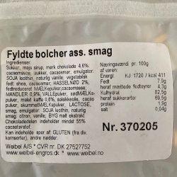 Bolsjer: Mangini fyldte frugtbolsjer stor pose 250g