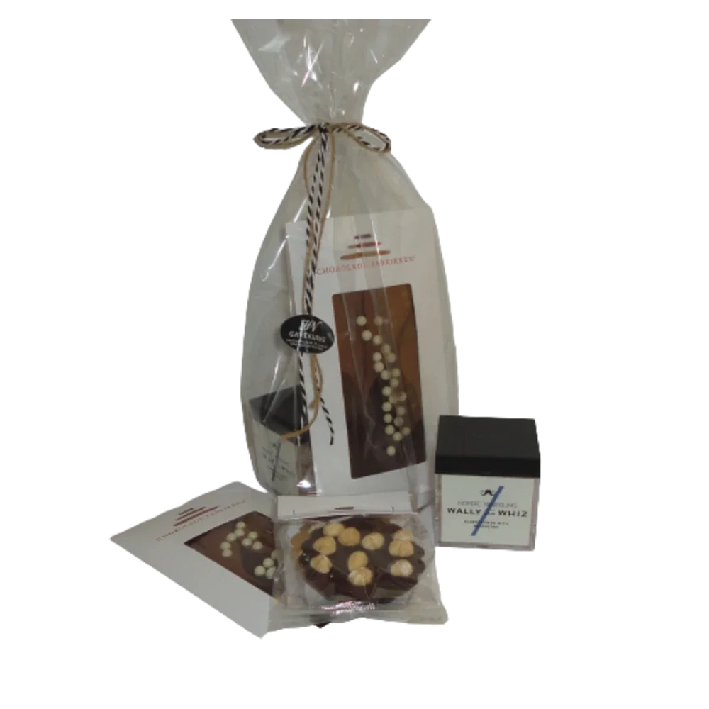 Chokolade-Fabrikken gavepakke med Wally and Whiz