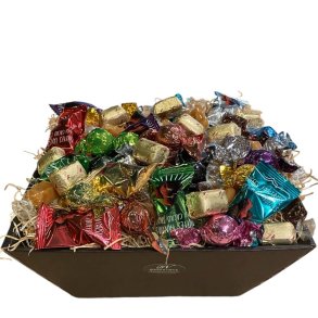 Gavekurv fyldt med flowpakket sde lkkerier