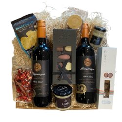 Gavekurv med Italiensk Tempranillo Elegance vin og delikatesser