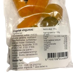 Engelsk vingummi i fladpose