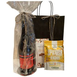 Spansk gave med vin, mandler og chokolade