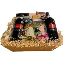 Gavekurv med 3 flasker Italienske vine rd og hvid