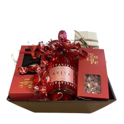 Glimmer gavekurv med mousserende vin og chokolade