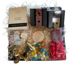 Gavekurv chokoladehjerter og lakrids