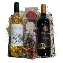 Gavekurv med Chardonnay og Italiensk rdvin