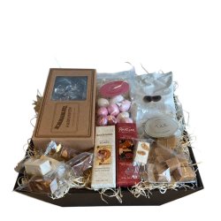 Chokolade og karamel gavekurv