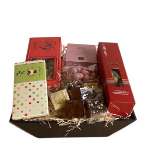 Gavekurv med karameller og chokolade - s�de fristelser