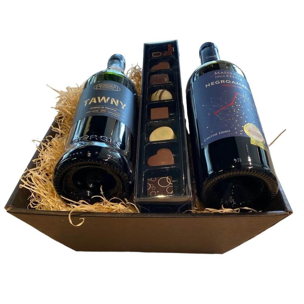 Gavekurv med Portvin og Italiensk vin