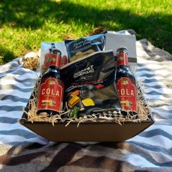 Gavekurv med cola fra Thisted Bryghus