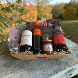  Gavekurv: Stor eksklusiv firmagave med Cedro portvin og orangevin