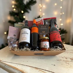  Gavekurv: Stor eksklusiv firmagave med Cedro portvin og orangevin