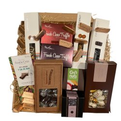 Gavekurv - Stor med chokolade og slik - delegave