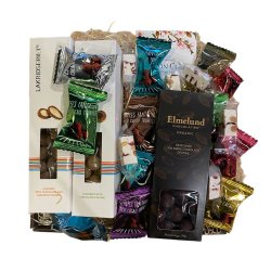 Gavekurv chokolade og slik - Gave til ham eller hende med en sd tand