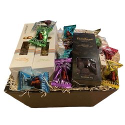 Gavekurv chokolade og slik - Gave til ham eller hende med en sd tand