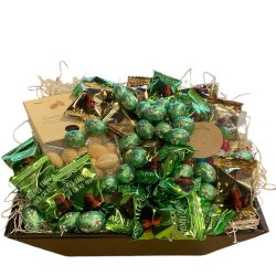 Pske gavekurv med dele chokolade