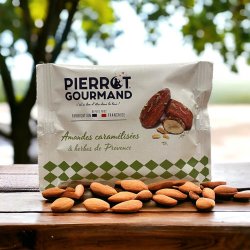 Karamelliserede mandler med krydderurter