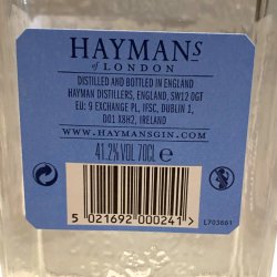 Haymans dry London gin