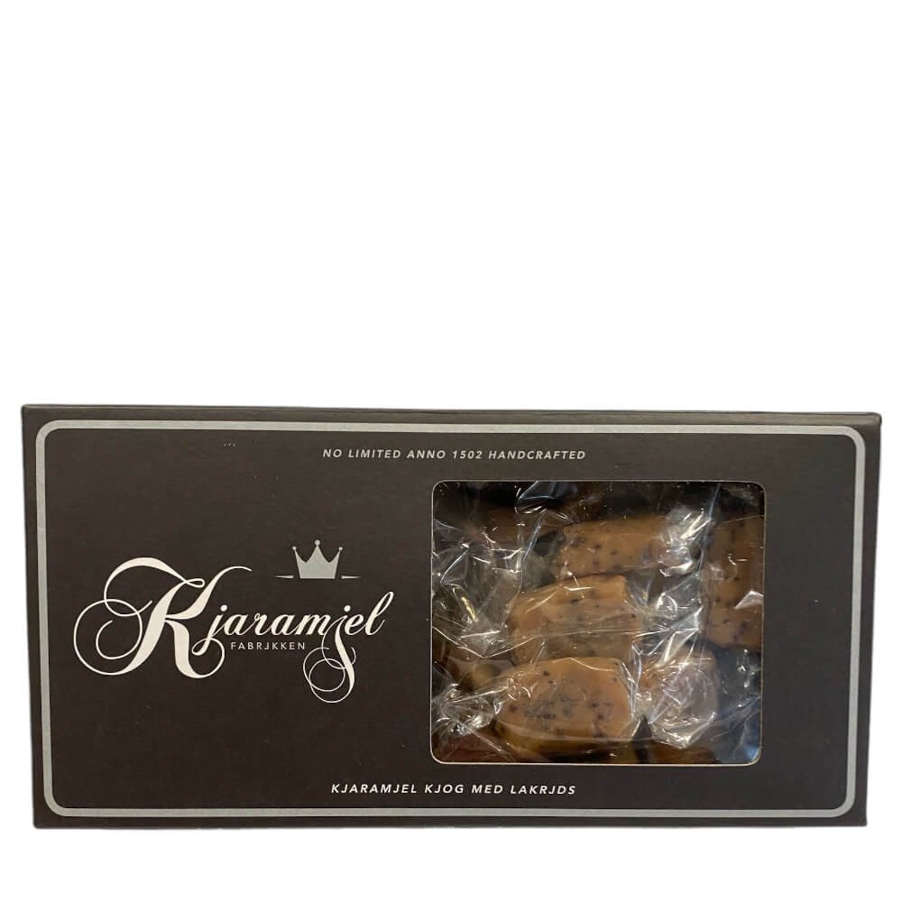 Kjaramjelfabrjkken- Karamel med lakrids