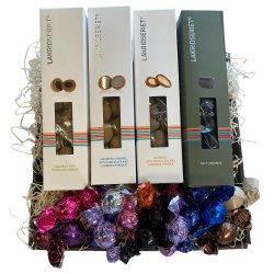 Gavekurv med Lakridseriet lakrids og chokoladekugler