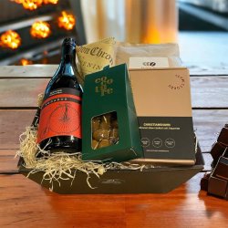 Gavekurv med kaffe og Spansk vin