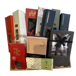 Stor luksus chokolade og slik gavekurv
