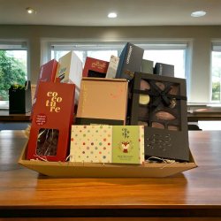 Stor luksus chokolade og slik gavekurv