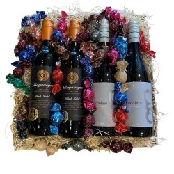 Gavekurv - vin og chokolade