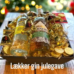 Warners gin gavekurv med konfekt og chokolade