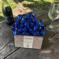 TILLYKKE Gavepakke � Bl�t Tema med Chokoladekugler &amp; Cocoture