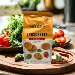 Mini bruschette med tomat og basilikum