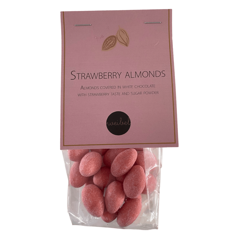 Chokolade � Weibel jordb�rmandler i stor pose 130g
