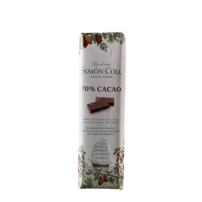 Chokolade - Simon Coll m�rk 70% 25g � Lille spansk plade