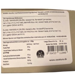 Chokolade mandler med gulvst�v