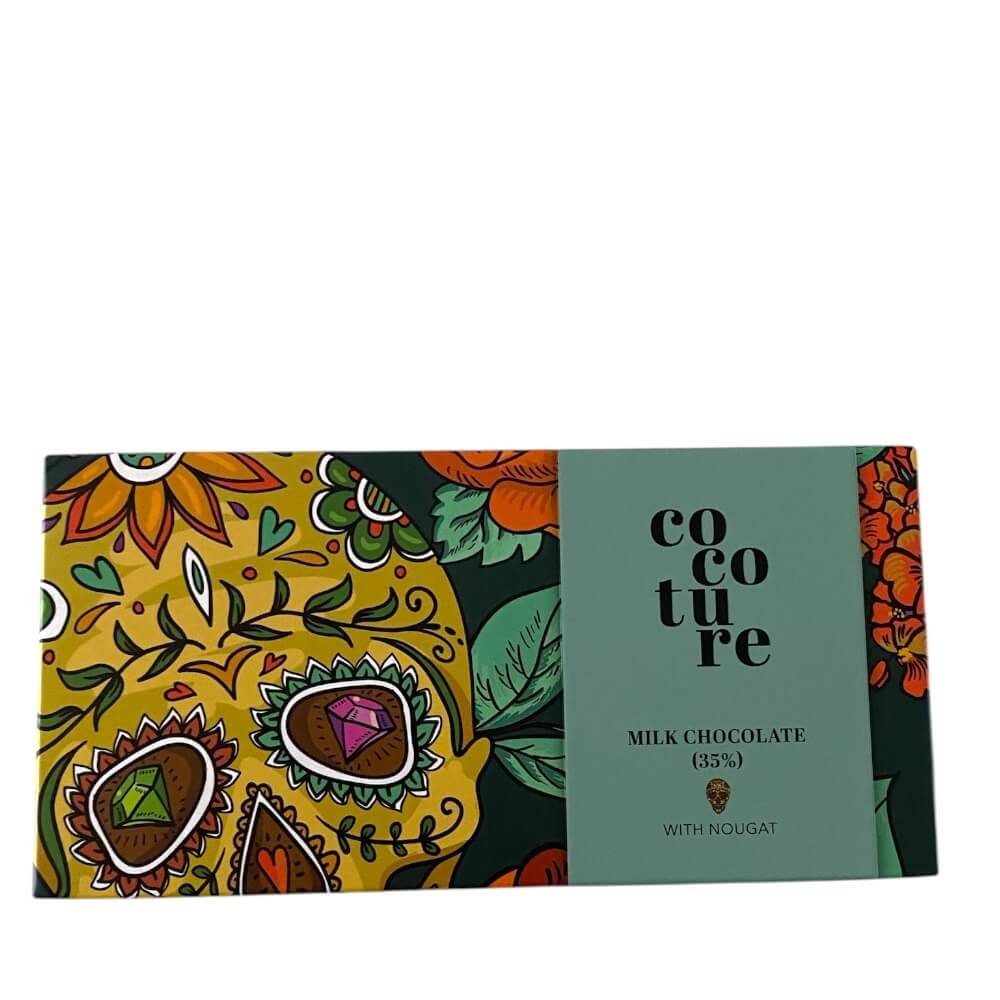 Cocoture chokoladeplade - lys chokolade med nougat