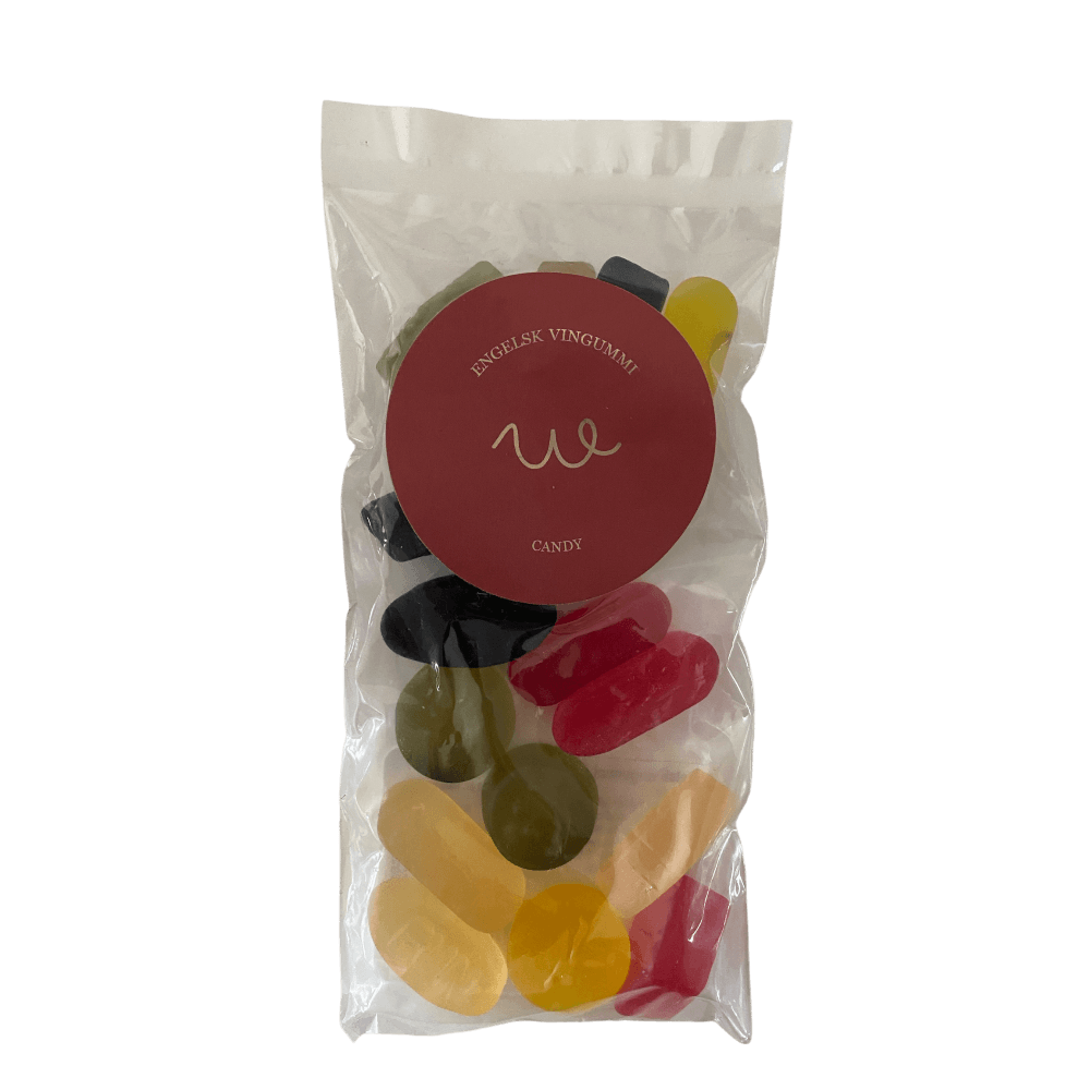 Vingummi: Weibel Engelsk vingummi fladpose 75g