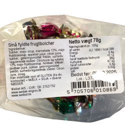 Bolsjer - Frugtbolsjer flowpakket 250g.