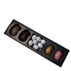 P�ske�ske med chokolade�g og drage��g