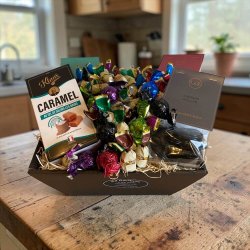 Gavekurv � Stor eksklusiv luksuskurv med slik og chokolade