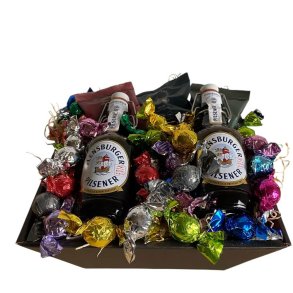 �l gavekurv med Flensburger, Cocoture & Lakridseriet