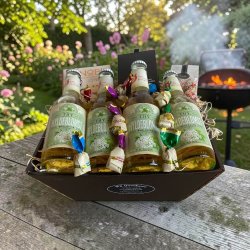  Gavekurv: Alkoholfri Thy hyldeblomst l�skekurv med chokolade