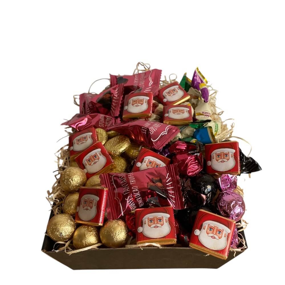 Gavekurv: Lille julekurv med Cocoture og julemands chokolade
