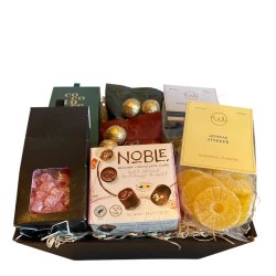 Gavekurv med Belgisk chokolade, vingummi og lakrids