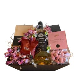 Gavekurv med Spansk hvidvin, chokolade og lakrids