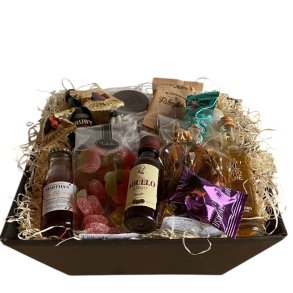 Gavekurv med mini spiritus - Gavekurv til ham