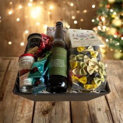 Gavekurv med l, Pasta og Chokolade  Den Perfekte Gourmetgave