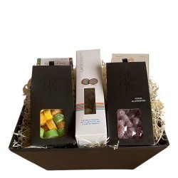 Gavekurv med Lakridskaramel, Chokolade og Cocoture Vingummi