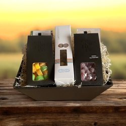 Gavekurv med Lakridskaramel, Chokolade og Cocoture Vingummi